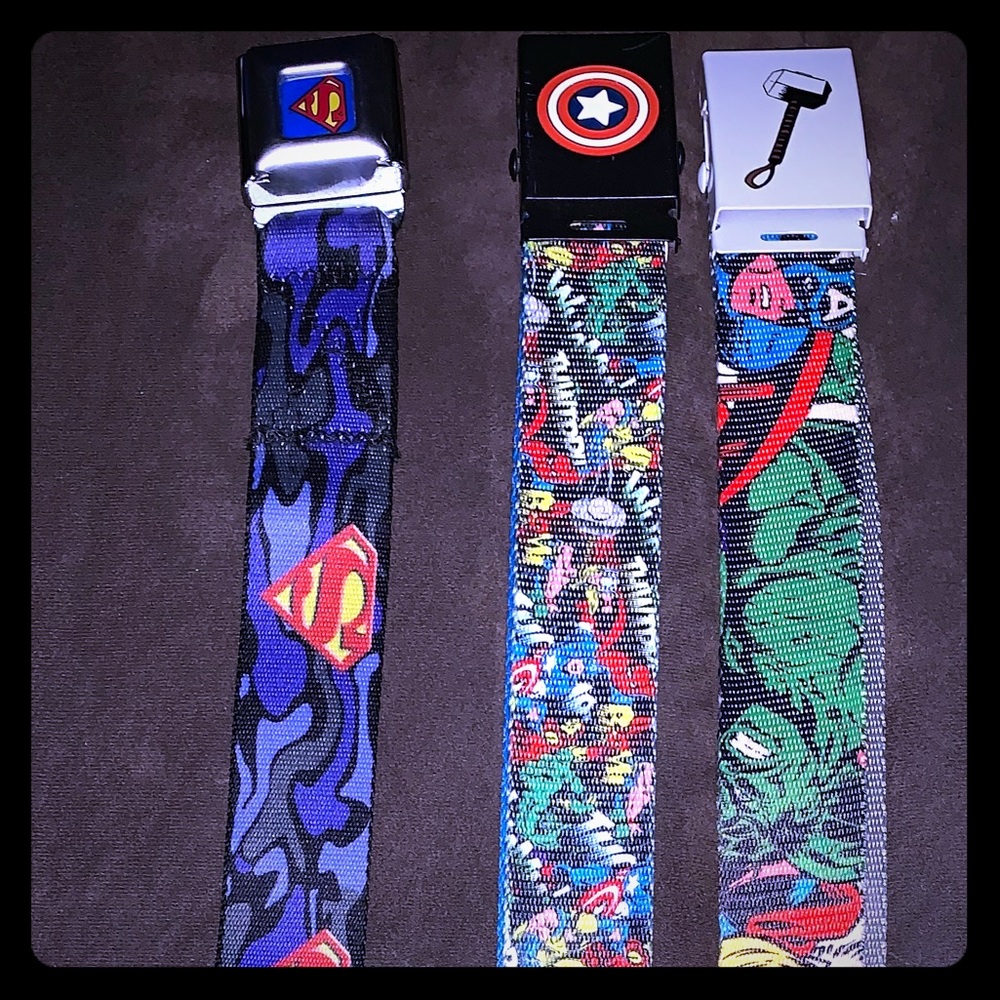 3 super hero belts